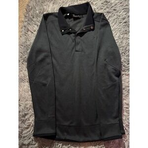 Under Armour Golf ColdGear Long Sleeve Pullover Black Snap Collar Men's Small